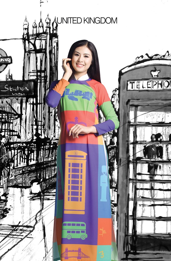 Ngắm bộ sưu tập áo dài năm châu tại Festival Huế 2014 - ảnh 3